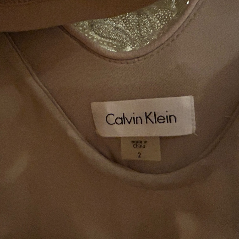 Calvin Klein size 2 tan ball gown